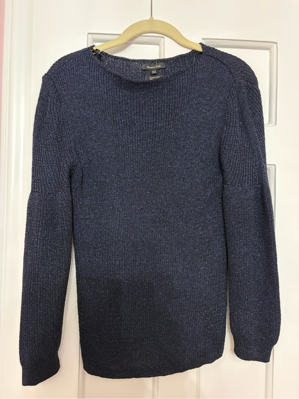 Massimo Dutti Navy Blue Crewneck Sweater